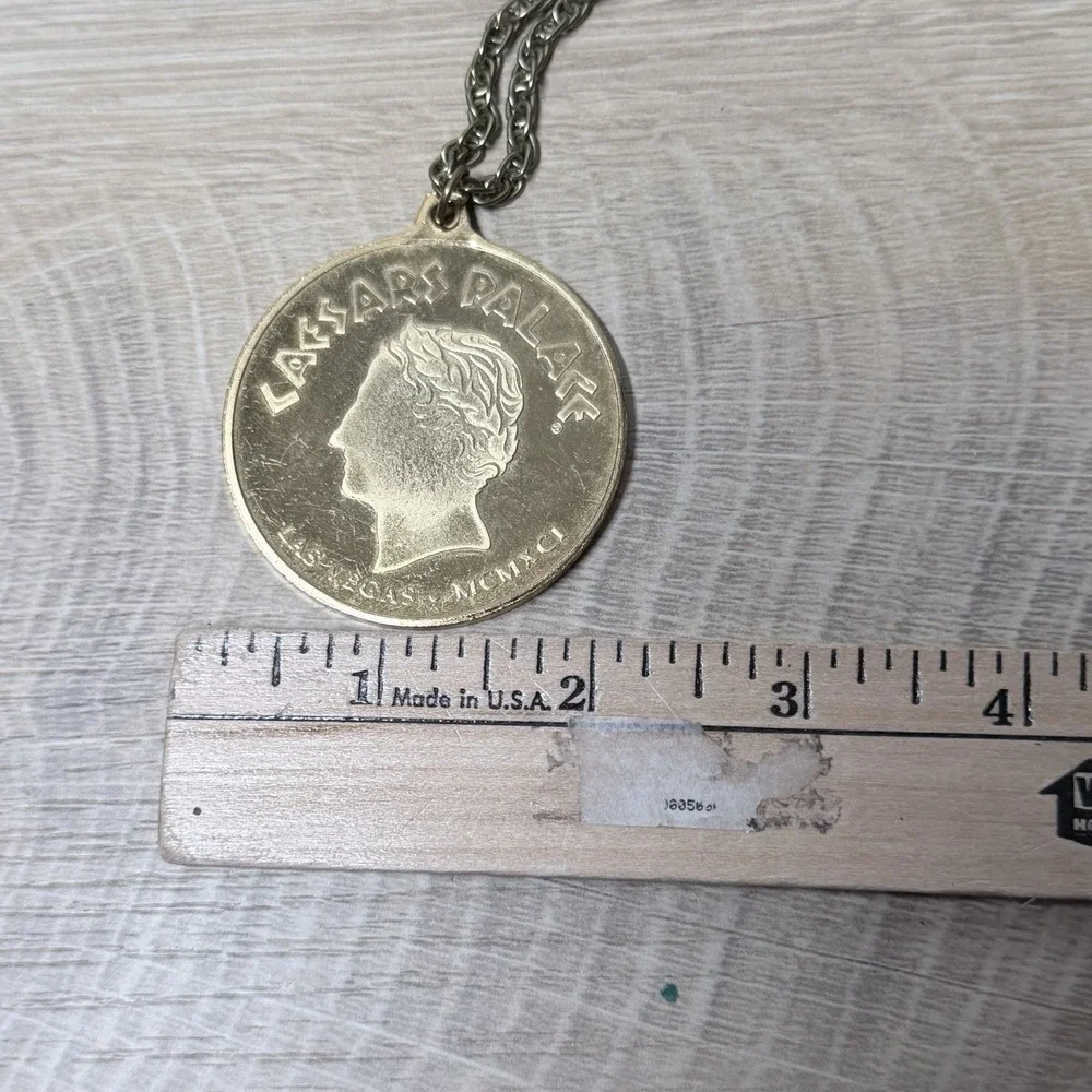 Las Vegas Casino Token Lot McCarran Airport Silver Gaming Coin Necklace Set